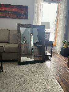 42.5" X 30.5" Framed, beveled mirror