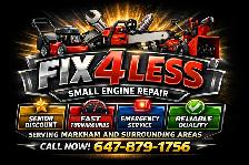 Fix 4 Less Small Engine Repair Markham – Lawnmowers, Snowblower