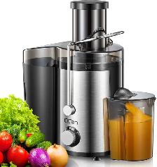 QCen Juicer Machine, 500W Centrifugal Juicer Extractor Wide mout