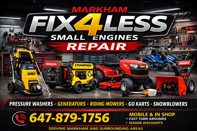 ⚙️ Fix 4 less Small Engines Repair – Fast, Honest & Affordable