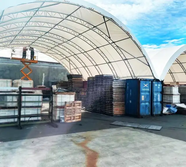 Double Truss Shelter 20x40x6.5 – Heavy Duty Container Cover - Photo 3