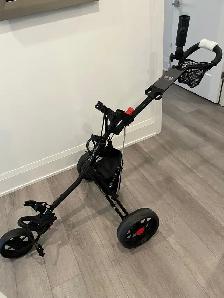 Foldable 3-wheeler Golf push cart, full accessories, 1yr old