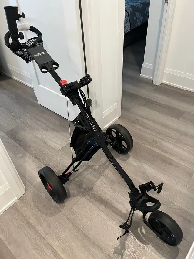 Foldable 3-wheeler Golf push cart, full accessories, 1yr old - Photo 2