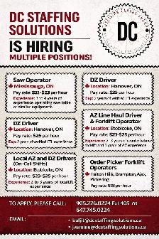DC Staffing Solutions is Hiring for Multiple Positions