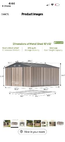 Patiowell Large Metal Storage Shed - Photo 2