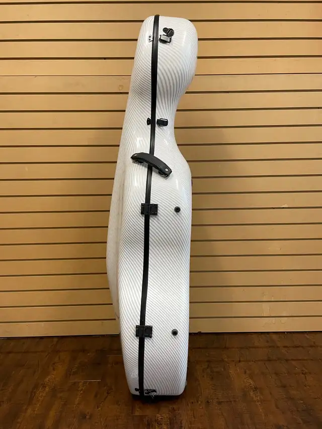 Carbon Fiber Cello Case 4/4 Full Size White 7.9 lb Wheels - Photo 4
