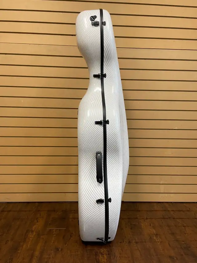 Carbon Fiber Cello Case 4/4 Full Size White 7.9 lb Wheels - Photo 5