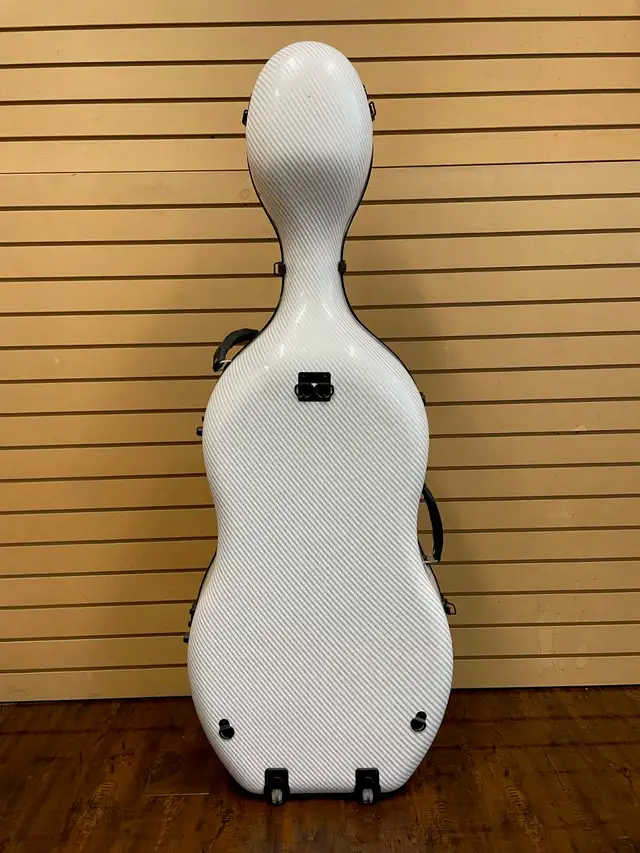 Carbon Fiber Cello Case 4/4 Full Size White 7.9 lb Wheels - Photo 6