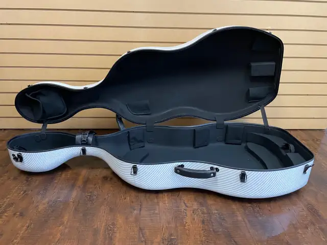 Carbon Fiber Cello Case 4/4 Full Size White 7.9 lb Wheels - Photo 9