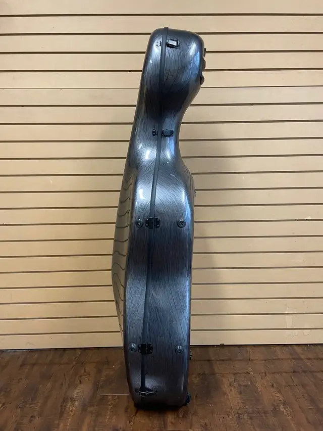 Carbon Fiber Cello Case 4/4 Full Size Grey 7.9 lb Wheels $160off - Photo 2