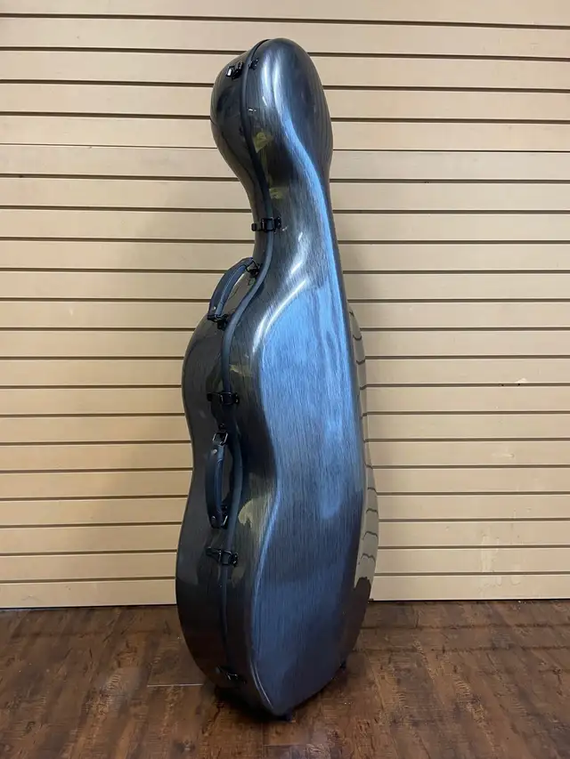 Carbon Fiber Cello Case 4/4 Full Size Grey 7.9 lb Wheels $160off - Photo 4
