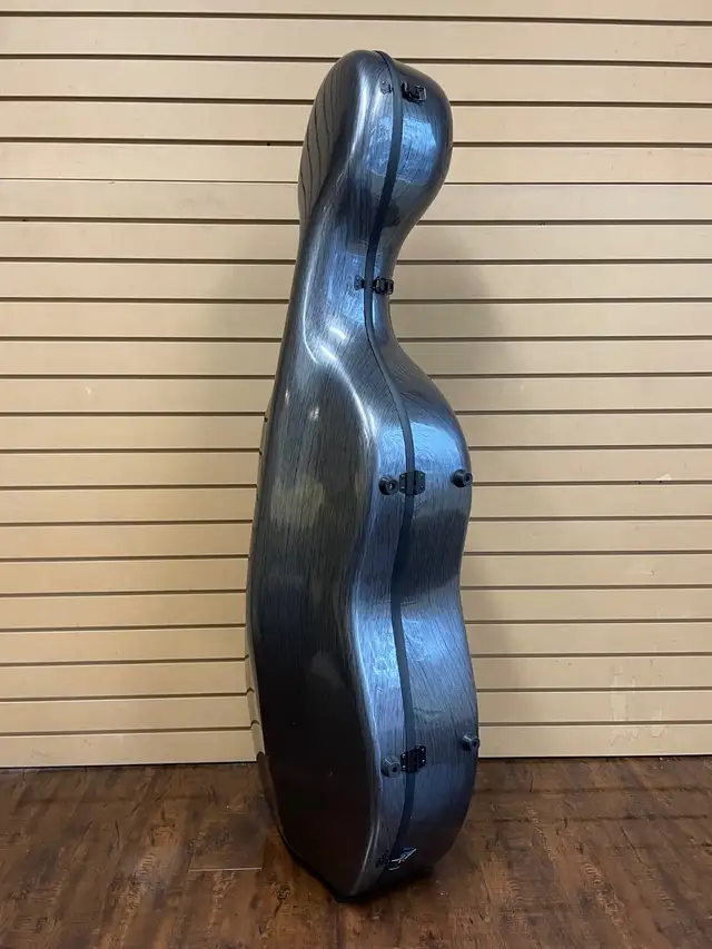 Carbon Fiber Cello Case 4/4 Full Size Grey 7.9 lb Wheels $160off - Photo 5