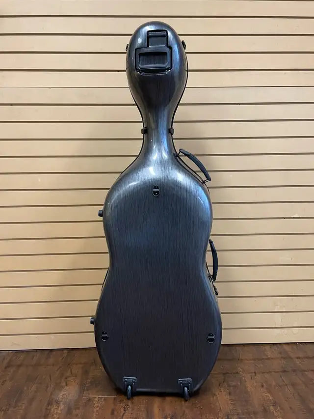 Carbon Fiber Cello Case 4/4 Full Size Grey 7.9 lb Wheels $160off - Photo 6