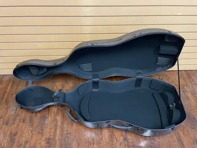 Carbon Fiber Cello Case 4/4 Full Size Grey 7.9 lb Wheels $160off - Photo 9