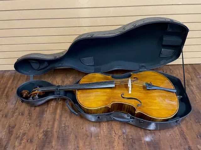 Carbon Fiber Cello Case 4/4 Full Size Grey 7.9 lb Wheels $160off - Photo 10