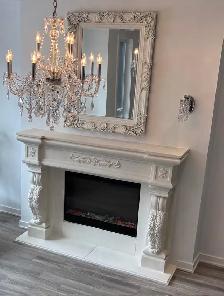 Huge Sale  50% off cast Stone Fireplace Mantel Save $1900 A
