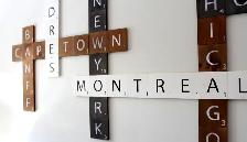 Lettres Scrabble en Bois Géantes – Décoration murale