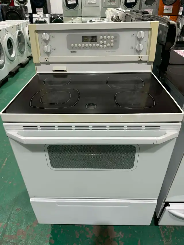 Pick Up Deal Sale! Kenmore White Glass Top Stove (S4175) $358