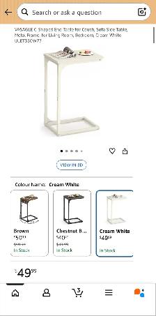 VASAGLE C-Shaped Side Table - Photo 8