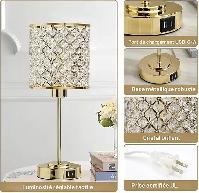 2 MAGNIFIQUES LAMPES EN LAITON ET EN VRAI CRYSTAL À VENDRE VITE - Photo 2