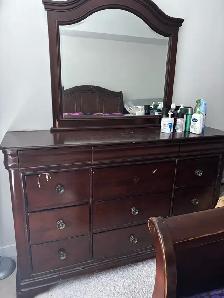 Solid Wood Dresser with Mirror - Photo 2