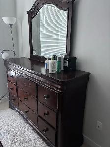Solid Wood Dresser with Mirror - Photo 3