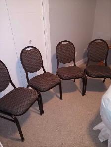4 Padded Stacking Chairs