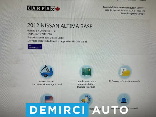2012 Nissan Altima 2,5 SJAMAIS ACCIDENTEEEN SPECIAL - Photo 2