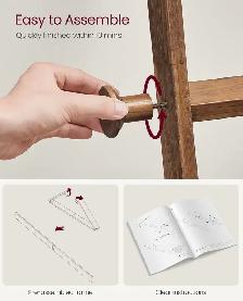 5-Tier Wooden Blanket Ladder with Hooks - Photo 6