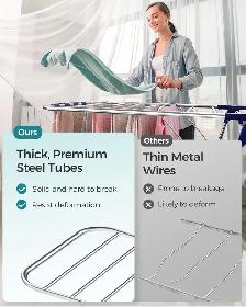 Foldable Clothes Drying Rack - Photo 8