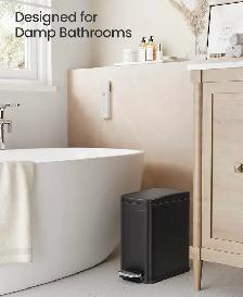 SONGMICS Slim Bathroom Trash Can - Photo 4