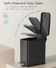 SONGMICS Slim Bathroom Trash Can - Photo 5