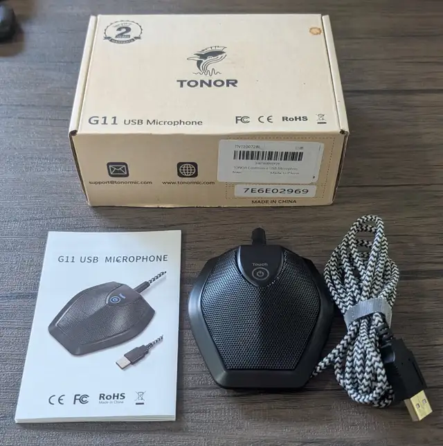 Microphone USB de conférence TONOR G11 – Comme neuf, CIB