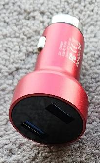 BRAND NEW DUAL USB CAR CHARGER WITH VOLTAGE METER WITH LED/LCD D