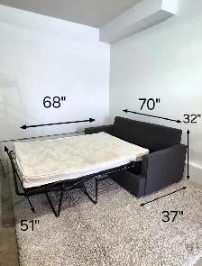 FREE DELIVERY Affordable Gray Pullout Sofabed 2 Seater/Loveseat - Photo 10