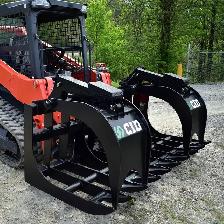 72" Skid Steer Bucket – Rock Grapple Attachment