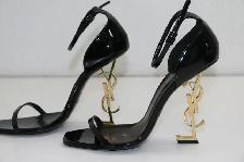 NEW Saint Laurent Opyum Patent Leather heeled Sandals - size 6
