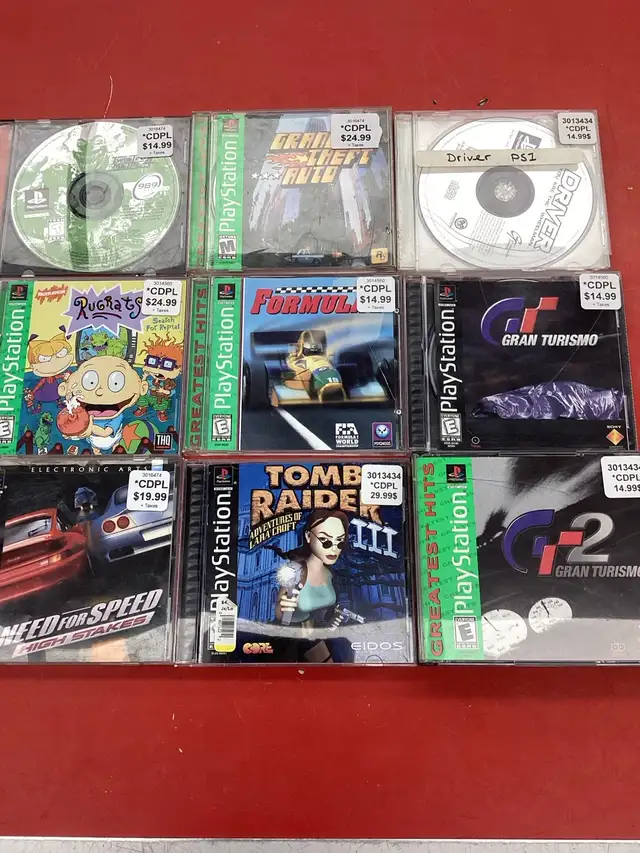 jeux PlayStation 1 a prix variés