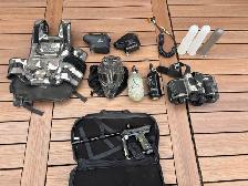 Paintball gun hopper tank gear