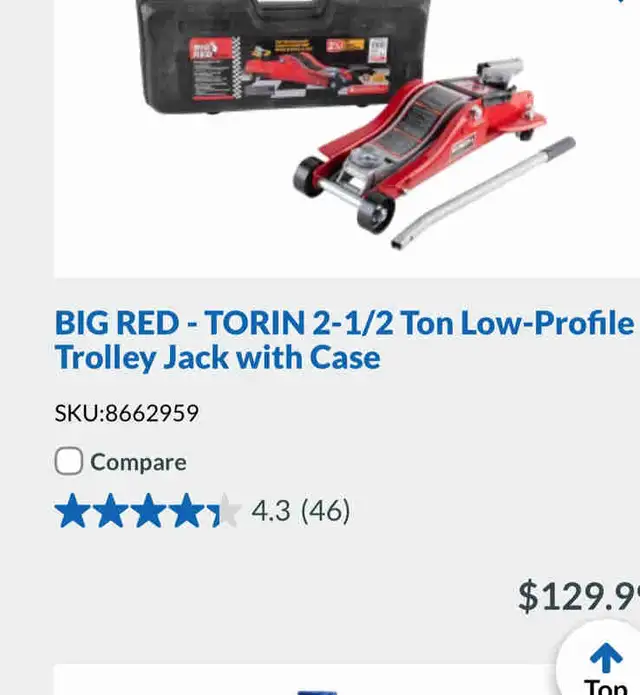 2.5 ton hydraulic car jack