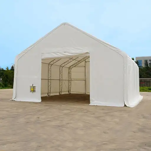 Heavy Duty Double Truss Storage Shelter – W20’×L40’×H16’ - Photo 3