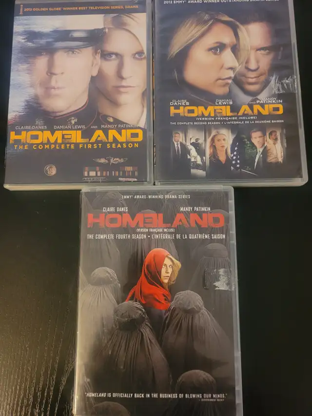 HOMELAND 1ere, 2e et 4e saison