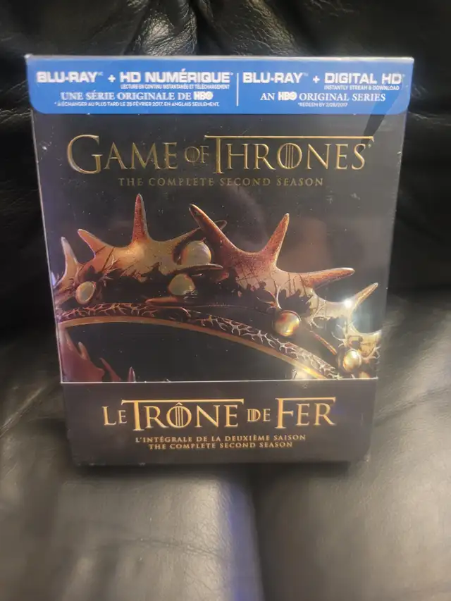 GAMES OF THRONES 2E SAISON EN BLURAY NEUVEDEMANDE 30$