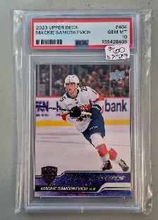 Upper Deck 2023 PSA 10 Young Guns Mackie Samoskevich (31743744)
