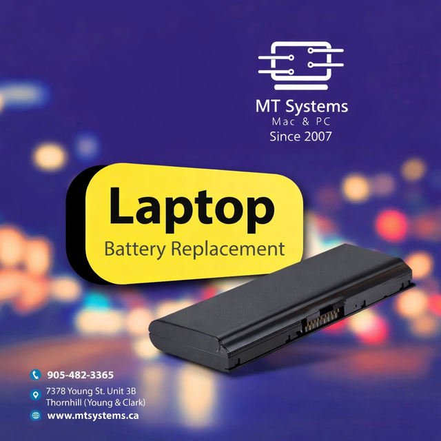 LAPTOP BATTERY REPLACEMENT- Apple, Dell, hp, acer, asus, Lenovo