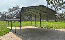 Single Steel Carport 11×19ft – Perfect for Vehicles