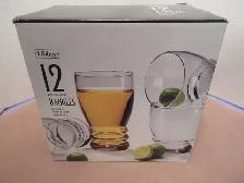 NEW: LIBBEY 12 PIECE GLASS SET IN ORIGINAL BOXAS PICTURED