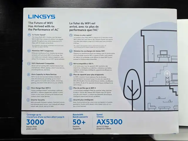 Linksys MX5300 WiFi 6 Tri-Band Mesh Router System - Photo 3