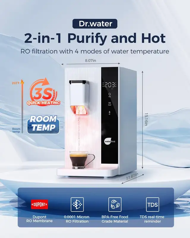 Dr.Water Countertop Reverse Osmosis System, 3S Instant Heat Port - Photo 6