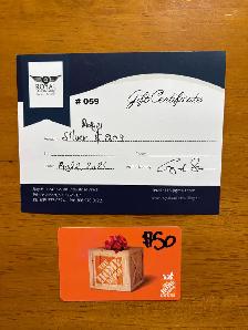 Gift certificate/gift card